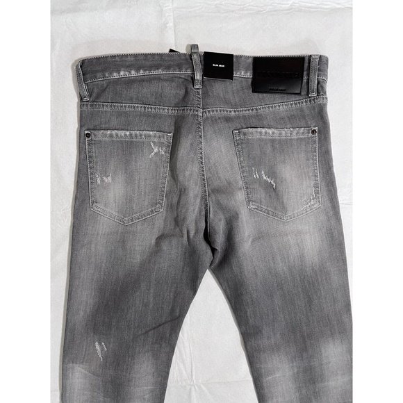 DSQUARED2 Mens Slim Jean IT46 W32 Denim Jeans S74LB0692S30260852 NWT Grey Gray - Picture 11 of 16